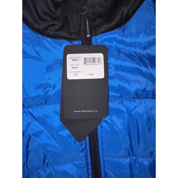 Stormtech Men’s L Quilted Thermal Hybrid Full-Zip Performance Jacket Blue NWT - Picture 7 of 9